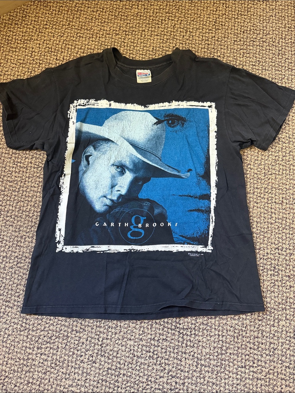 Garth Brooks 1996 Men's Vintage Black Concert Short Sleeve